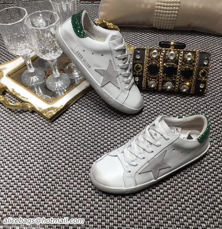 Best Cheap Golden Goose Deluxe Brand Superstar Sneakers GD8402 White/Glitter Green 2018