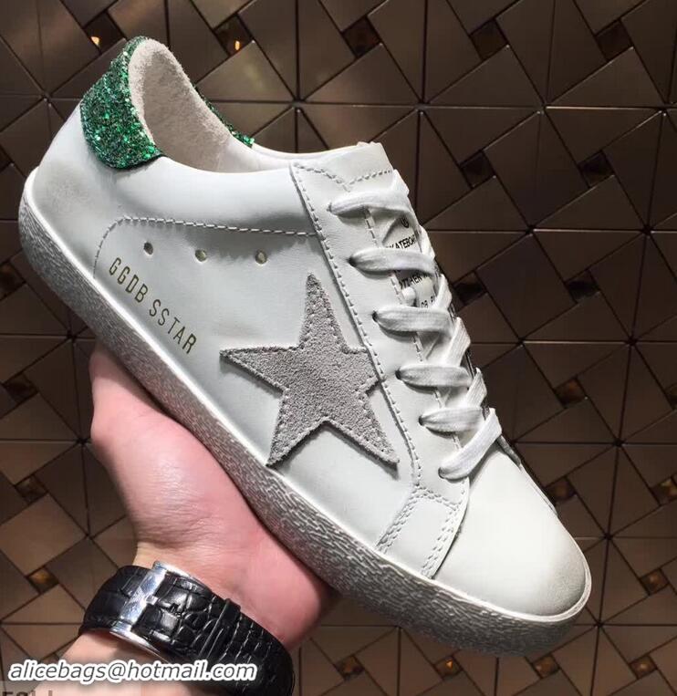 Best Cheap Golden Goose Deluxe Brand Superstar Sneakers GD8402 White/Glitter Green 2018