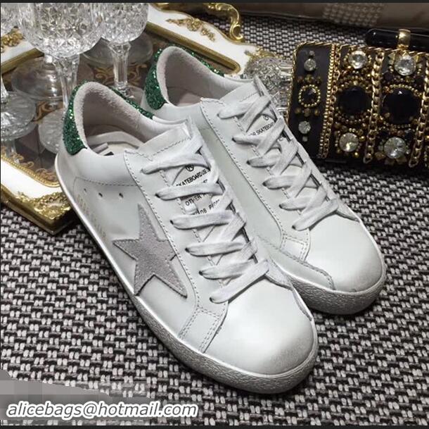 Best Cheap Golden Goose Deluxe Brand Superstar Sneakers GD8402 White/Glitter Green 2018