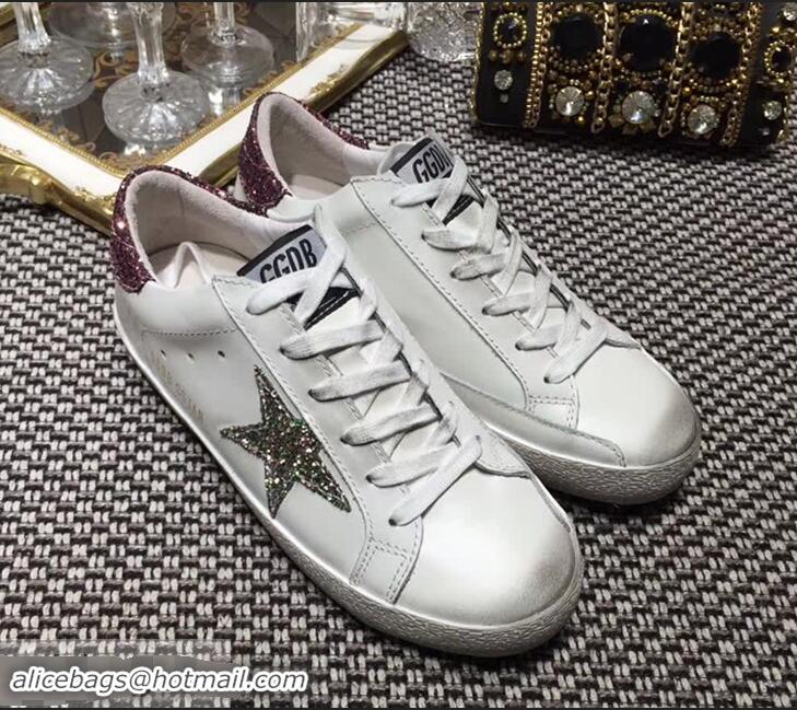 Low Cost Golden Goose Deluxe Brand Superstar Sneakers GD8402 White/Glitter Red 2018