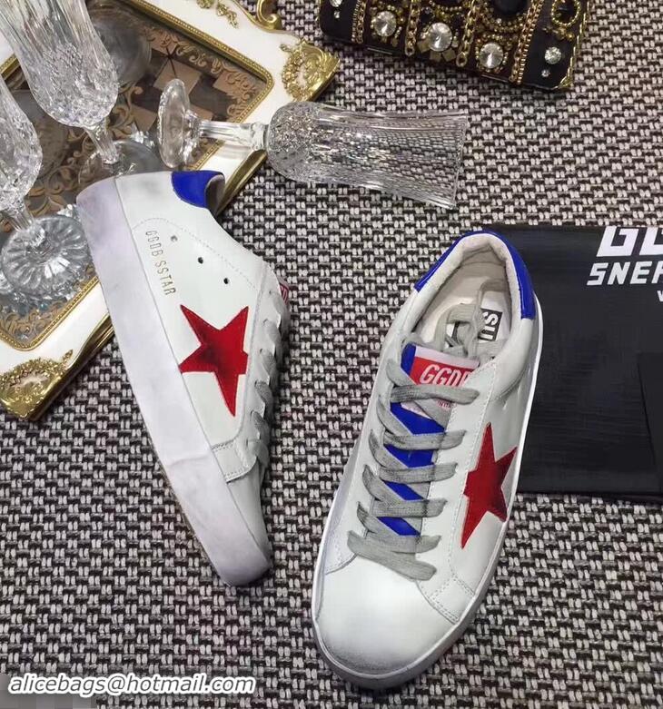 Discount Golden Goose Deluxe Brand Superstar Sneakers GD8402 White/Blue 2018