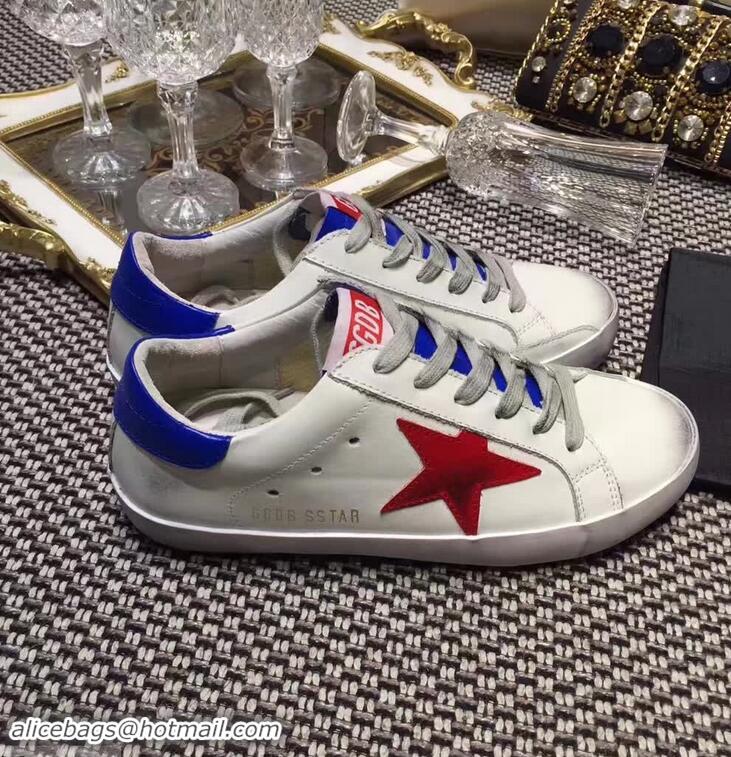 Discount Golden Goose Deluxe Brand Superstar Sneakers GD8402 White/Blue 2018