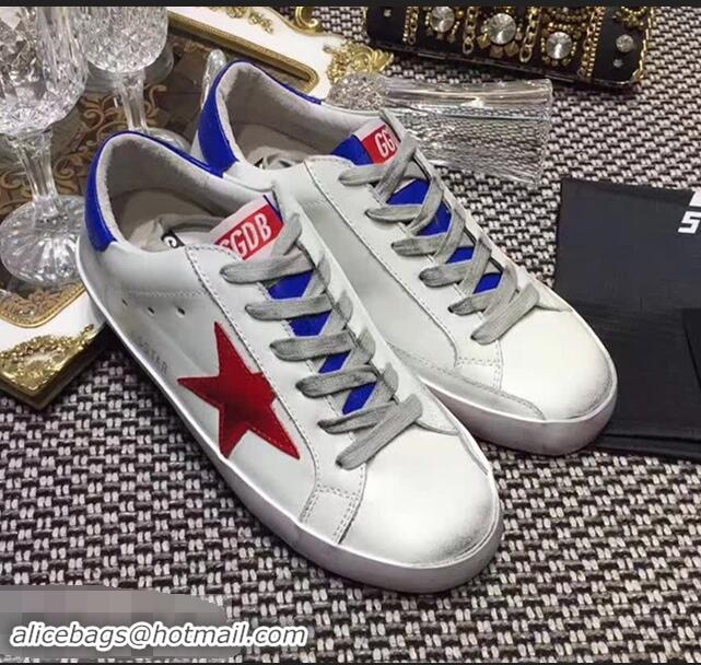 Discount Golden Goose Deluxe Brand Superstar Sneakers GD8402 White/Blue 2018