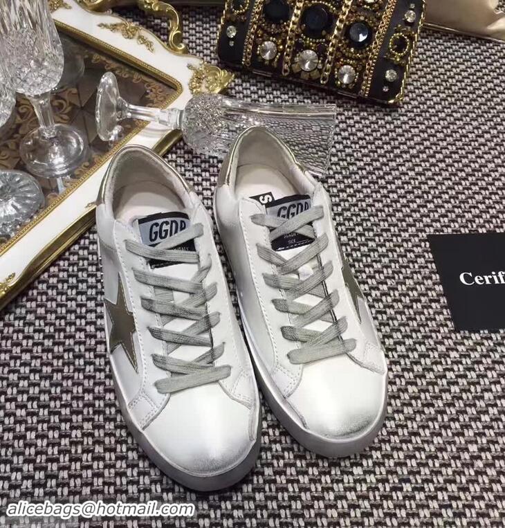 Buy Discount Golden Goose Deluxe Brand Superstar Sneakers GD8402 White/Metal Gray 2018