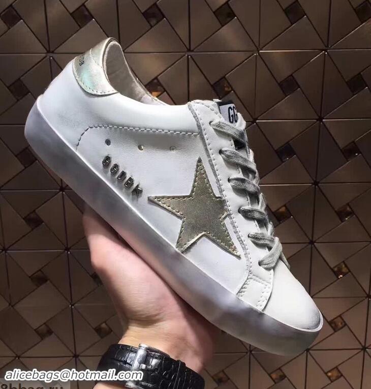 Buy Discount Golden Goose Deluxe Brand Superstar Sneakers GD8402 White/Metal Gray 2018