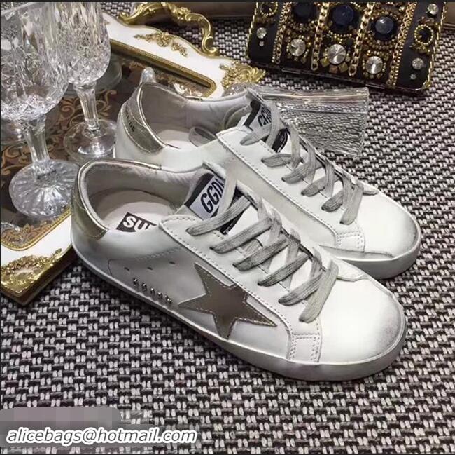 Buy Discount Golden Goose Deluxe Brand Superstar Sneakers GD8402 White/Metal Gray 2018