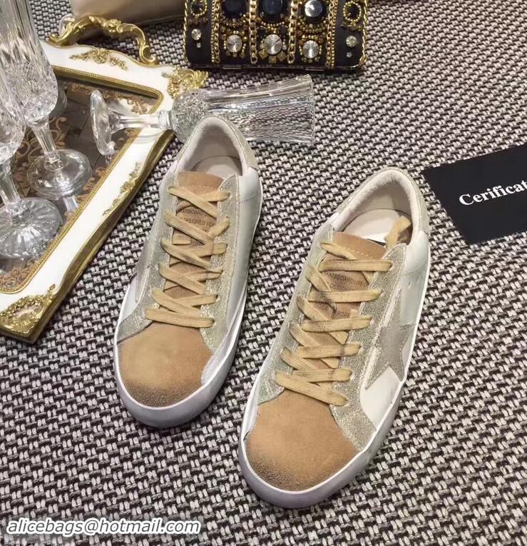 New Design Golden Goose Deluxe Brand Superstar Sneakers GD8402 White/Beige/Silver 2018