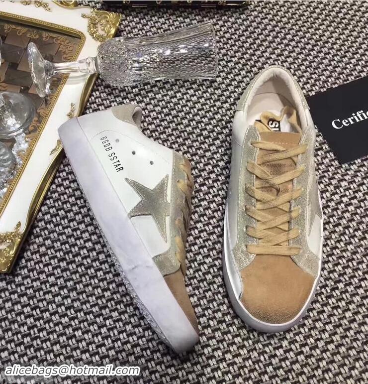 New Design Golden Goose Deluxe Brand Superstar Sneakers GD8402 White/Beige/Silver 2018