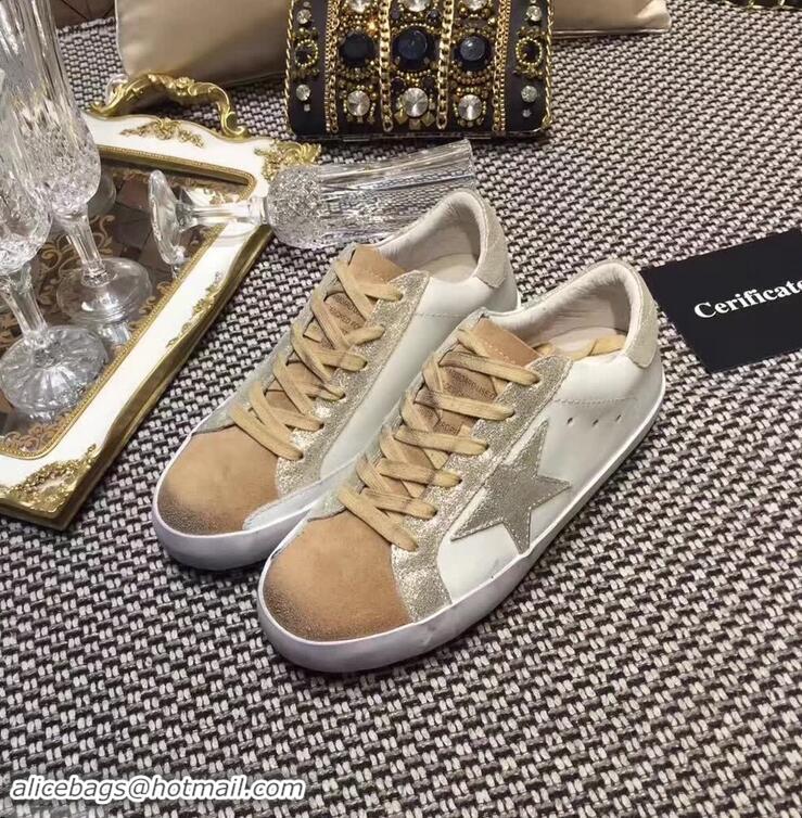 New Design Golden Goose Deluxe Brand Superstar Sneakers GD8402 White/Beige/Silver 2018