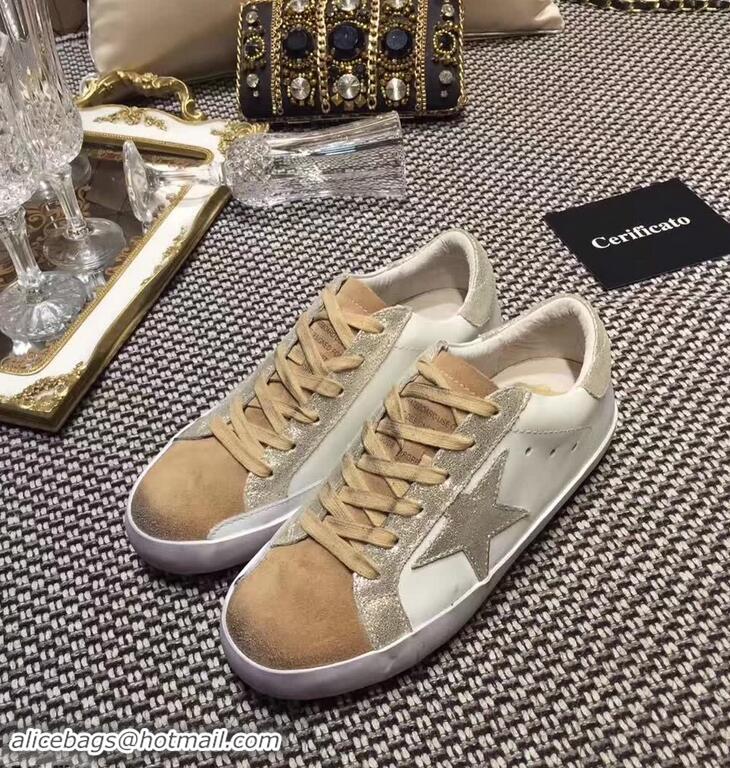 New Design Golden Goose Deluxe Brand Superstar Sneakers GD8402 White/Beige/Silver 2018