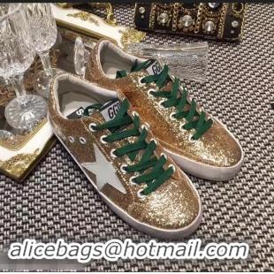 Top Quality Golden Goose Deluxe Brand Superstar Sneakers GD8402 Gold/Green 2018