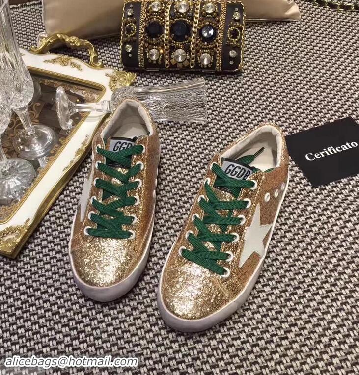 Top Quality Golden Goose Deluxe Brand Superstar Sneakers GD8402 Gold/Green 2018