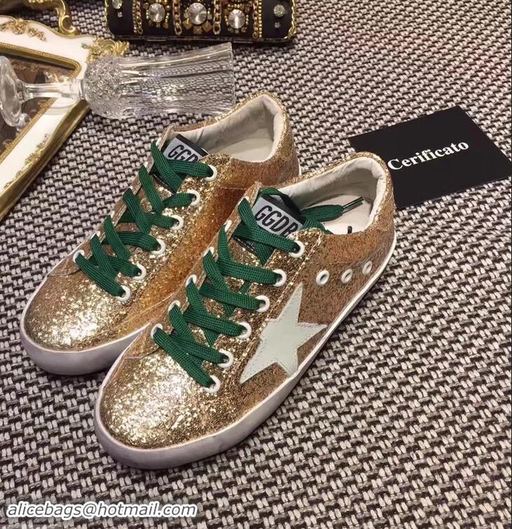 Top Quality Golden Goose Deluxe Brand Superstar Sneakers GD8402 Gold/Green 2018