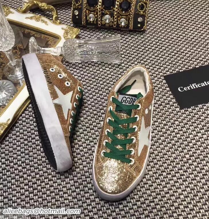 Top Quality Golden Goose Deluxe Brand Superstar Sneakers GD8402 Gold/Green 2018