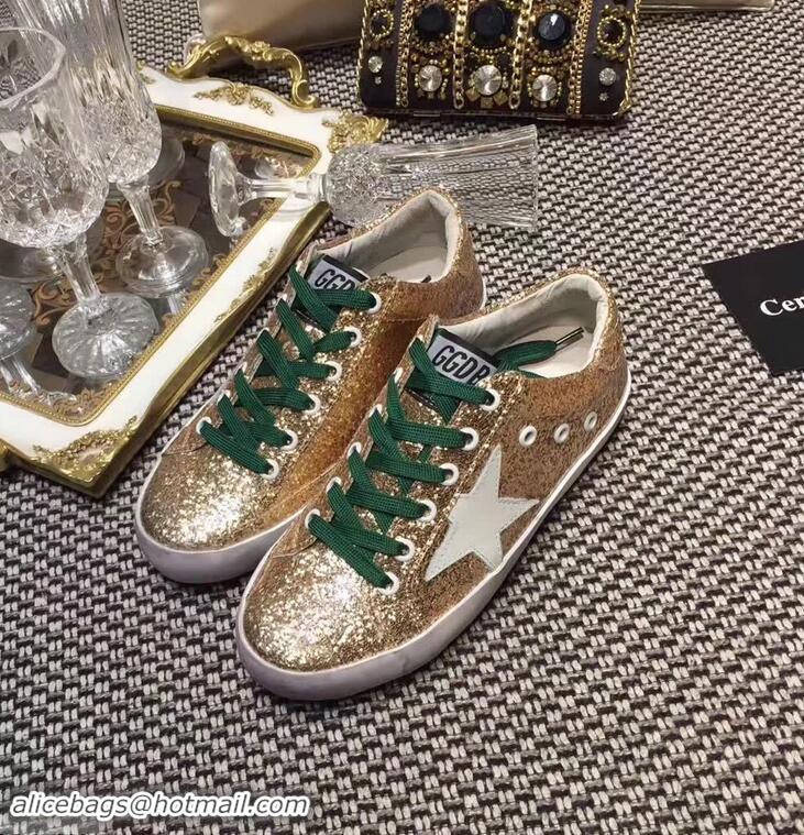 Top Quality Golden Goose Deluxe Brand Superstar Sneakers GD8402 Gold/Green 2018