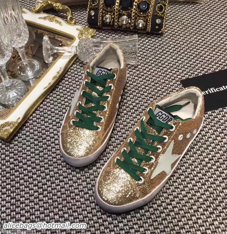 Top Quality Golden Goose Deluxe Brand Superstar Sneakers GD8402 Gold/Green 2018