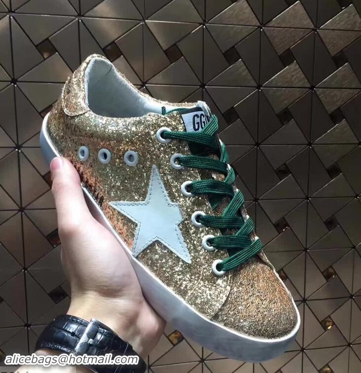 Top Quality Golden Goose Deluxe Brand Superstar Sneakers GD8402 Gold/Green 2018