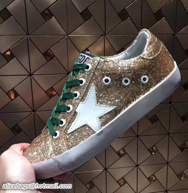 Top Quality Golden Goose Deluxe Brand Superstar Sneakers GD8402 Gold/Green 2018