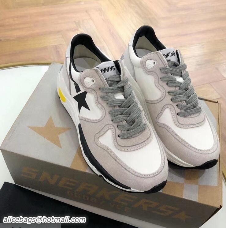 Wholesale Golden Goose Deluxe Brand GGDB Running Sole Sneakers GD9334 White/Gray 2019