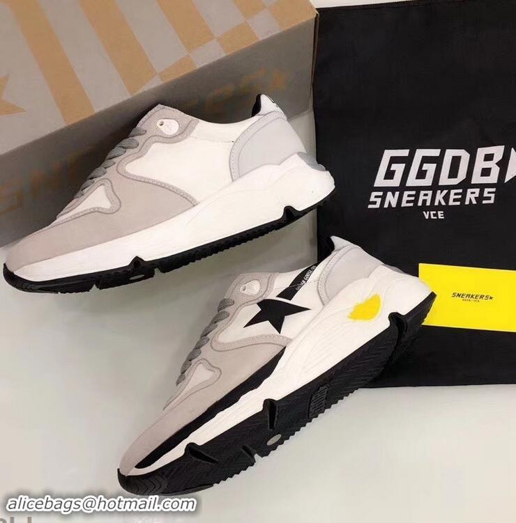 Wholesale Golden Goose Deluxe Brand GGDB Running Sole Sneakers GD9334 White/Gray 2019