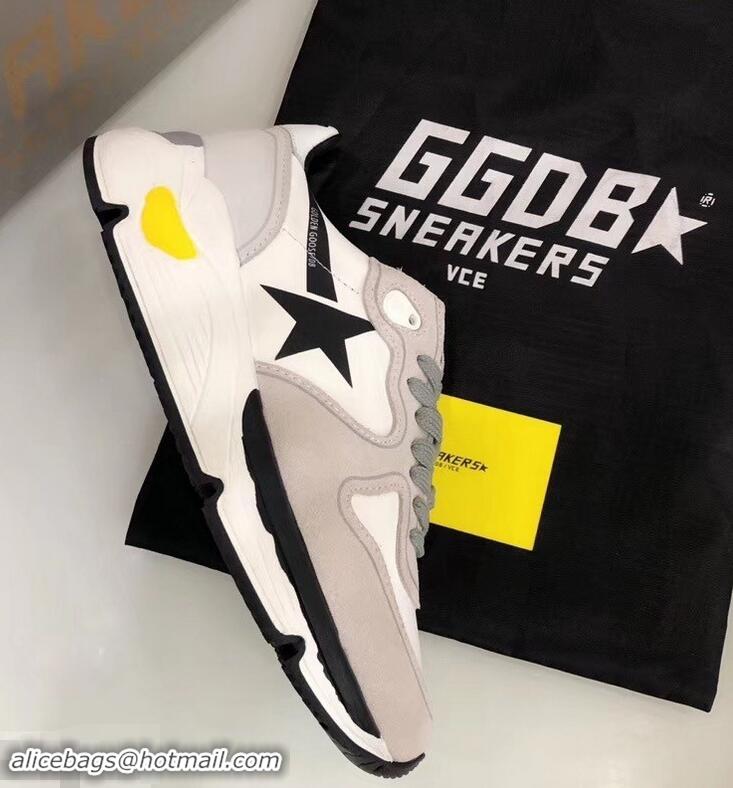 Wholesale Golden Goose Deluxe Brand GGDB Running Sole Sneakers GD9334 White/Gray 2019