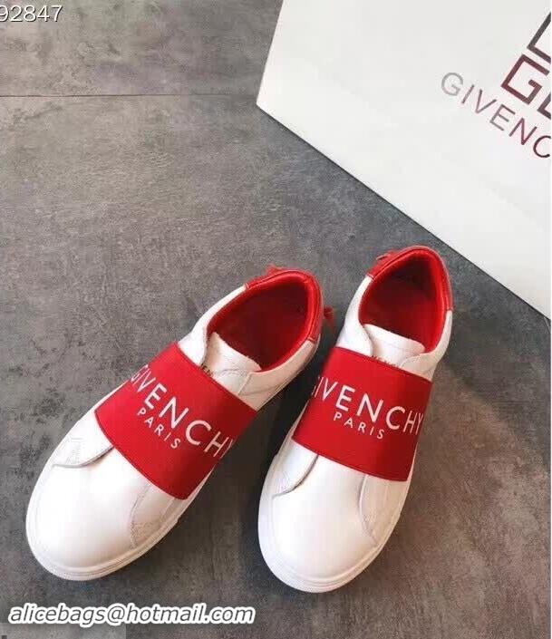 Best Price Imitation Givenchy Paris Sneakers in Leather G87535 Red