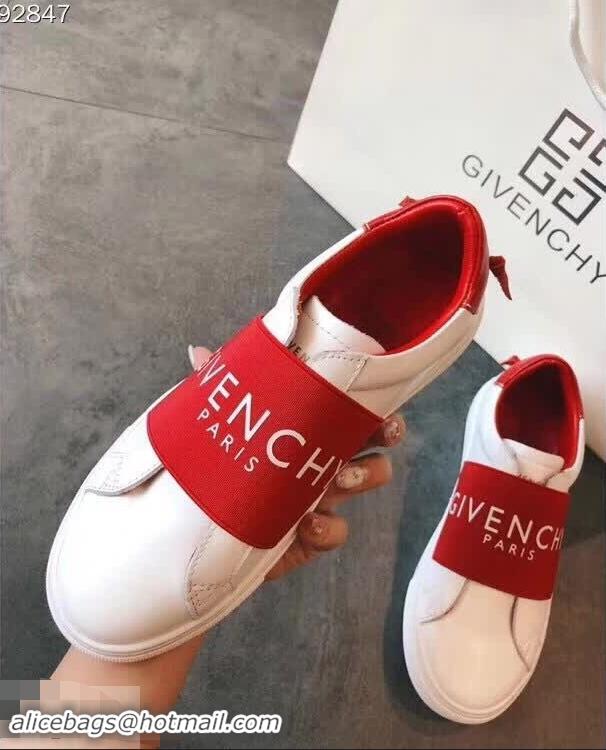 Best Price Imitation Givenchy Paris Sneakers in Leather G87535 Red