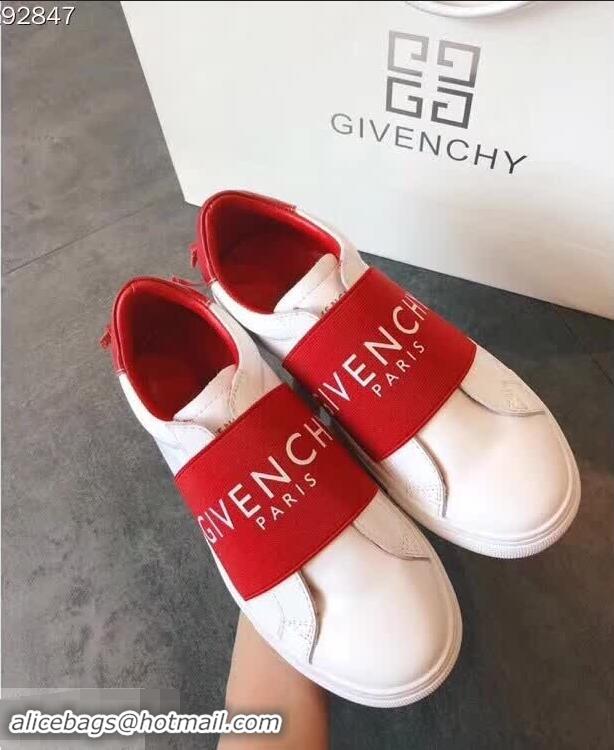 Best Price Imitation Givenchy Paris Sneakers in Leather G87535 Red