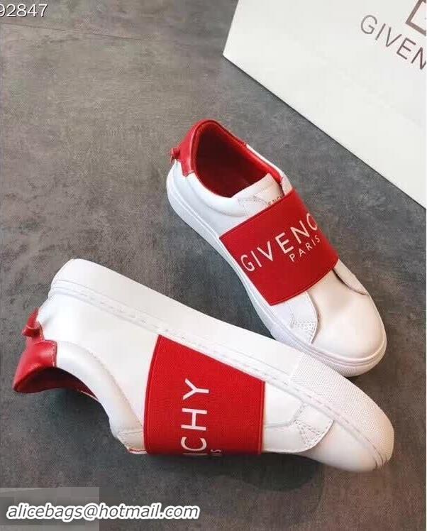 Best Price Imitation Givenchy Paris Sneakers in Leather G87535 Red