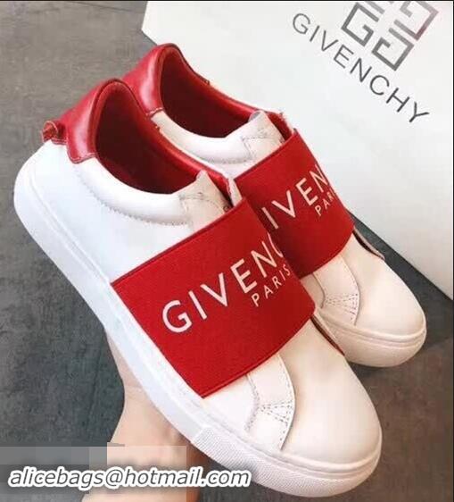 Best Price Imitation Givenchy Paris Sneakers in Leather G87535 Red