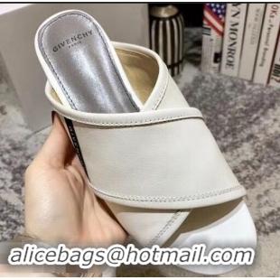 Shop Cheap Givenchy Crossover Logo Flat Sandals G93706 White 2019