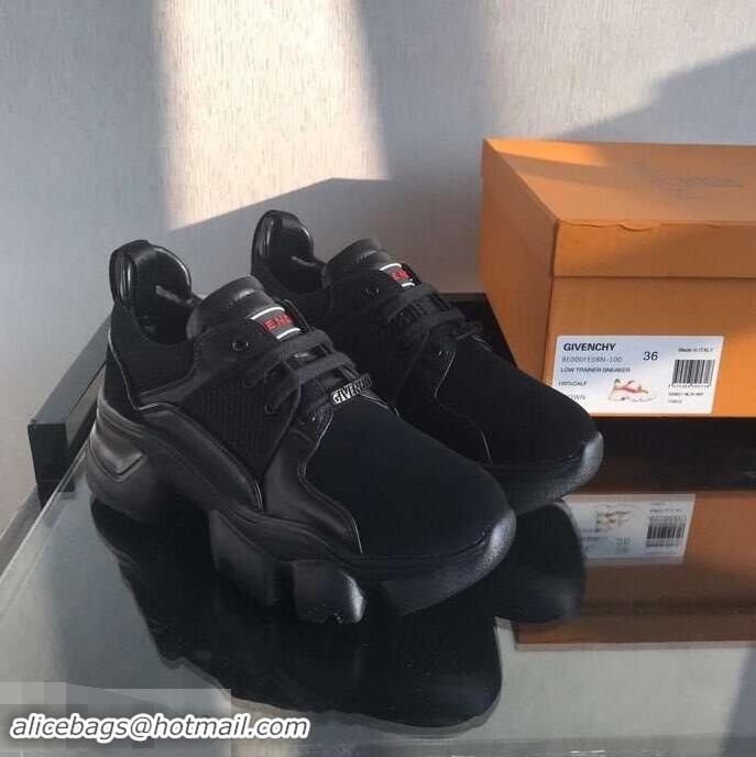 Cheapest Givenchy Low JAW Sneakers in Neoprene and Leather G94302 Black 2019