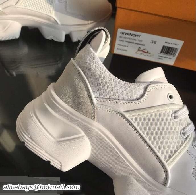 Specials Cheap Givenchy Low JAW Sneakers in Neoprene and Leather G94302 White 2019