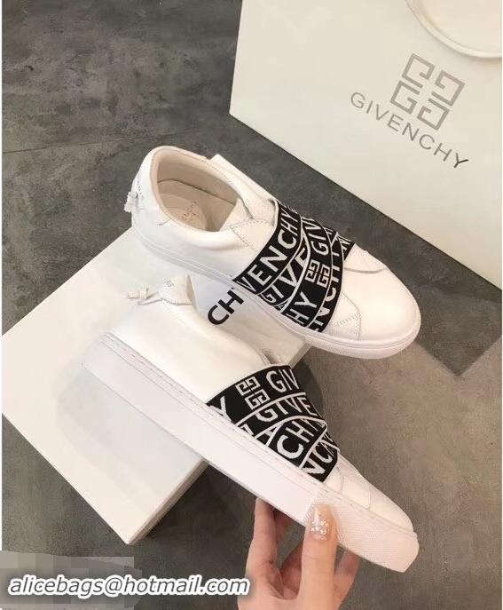 Recommended Givenchy 4G Webbing Sneakers in Leather G94305 White 2019