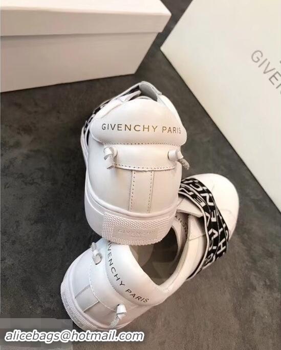 Recommended Givenchy 4G Webbing Sneakers in Leather G94305 White 2019