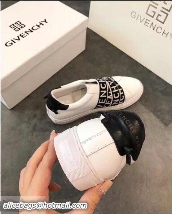 Modern Cheap Givenchy 4G Webbing Sneakers in Leather G94305 White/Black 2019