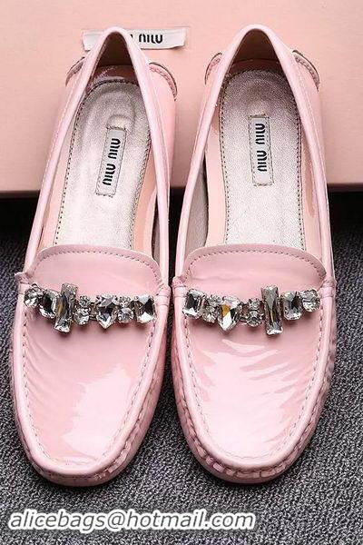 Grade Quality Miu Miu Casual Shoes Patent Leather MM334 Pink