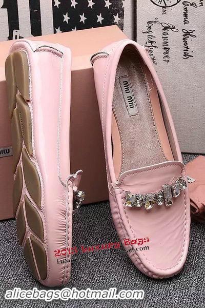 Grade Quality Miu Miu Casual Shoes Patent Leather MM334 Pink