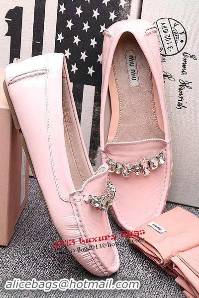 Grade Quality Miu Miu Casual Shoes Patent Leather MM334 Pink