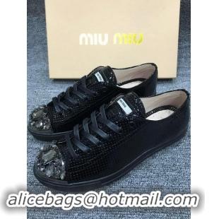 Hot Sell  Cheap Miu Miu Casual Shoes MM439 Black