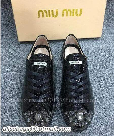 Hot Sell  Cheap Miu Miu Casual Shoes MM439 Black