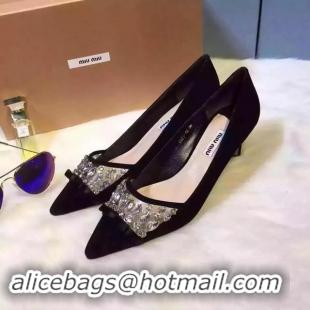 Buy Discount Miu Miu Leather 60mm Pump MM449 Black