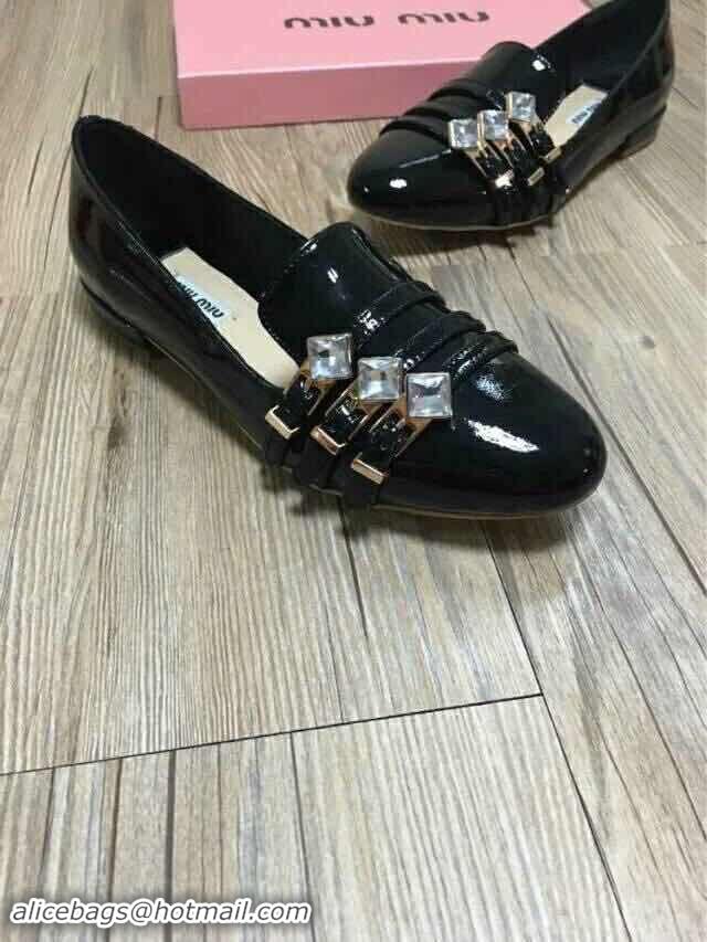 Inexpensive Miu Miu Leather Shoes MM540 Black