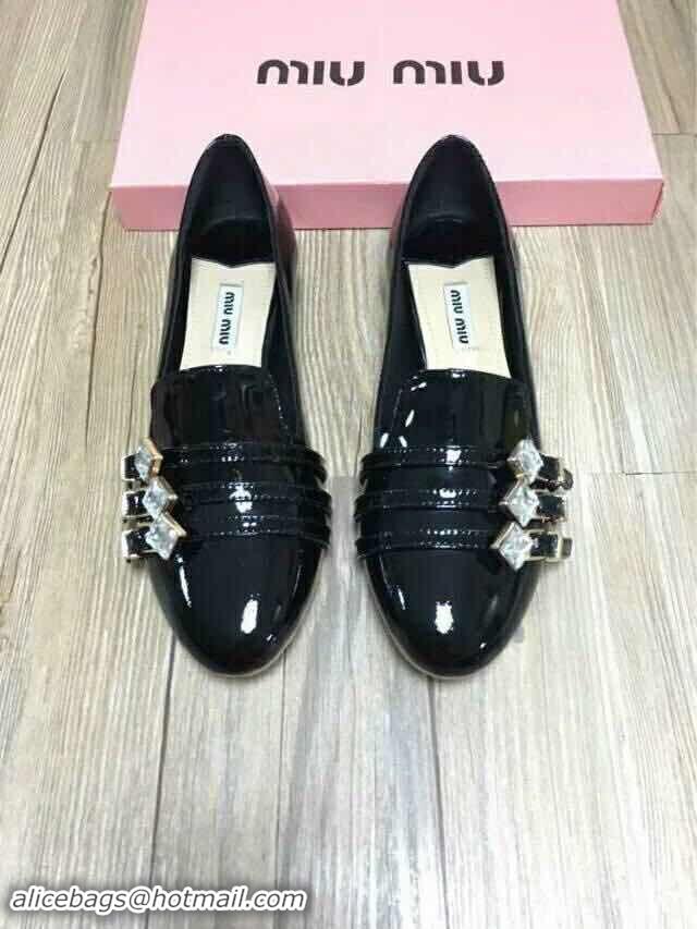 Inexpensive Miu Miu Leather Shoes MM540 Black