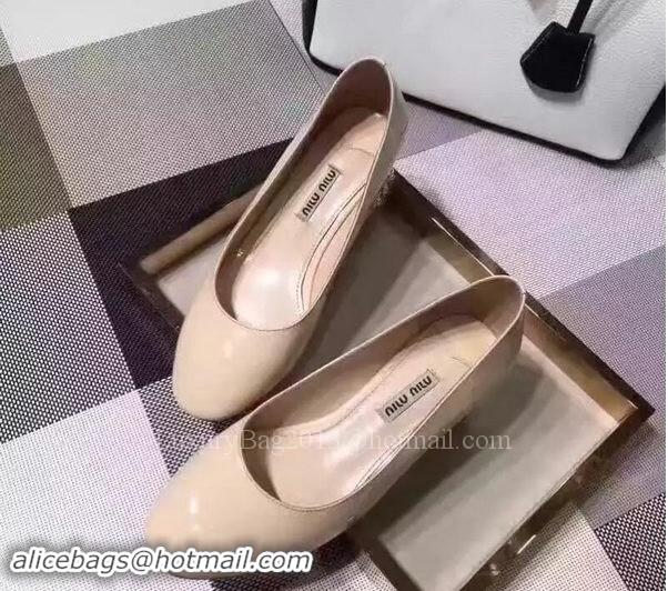 Cheap Ladies Miu Miu Leather 50mm Pump MM548 Apricot