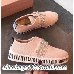 Bulk Discount Miu Miu Slip-on Sneakers Crystals MM8010 Pink