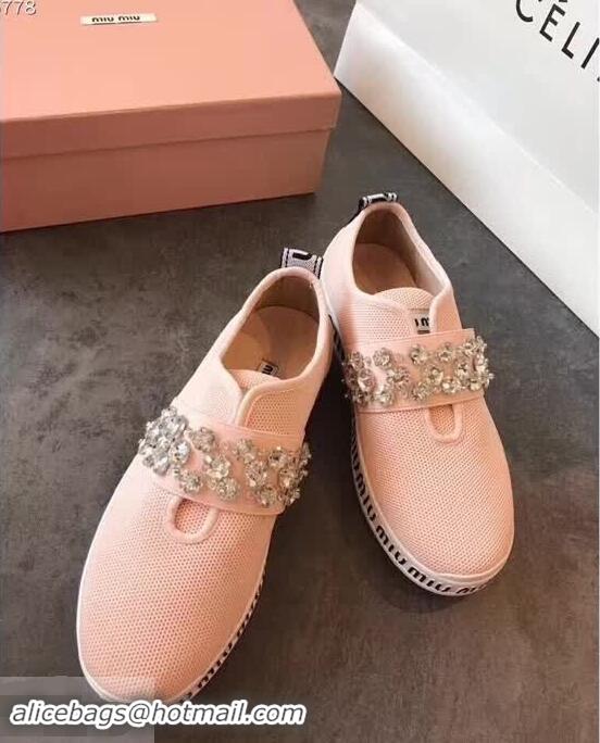 Bulk Discount Miu Miu Slip-on Sneakers Crystals MM8010 Pink