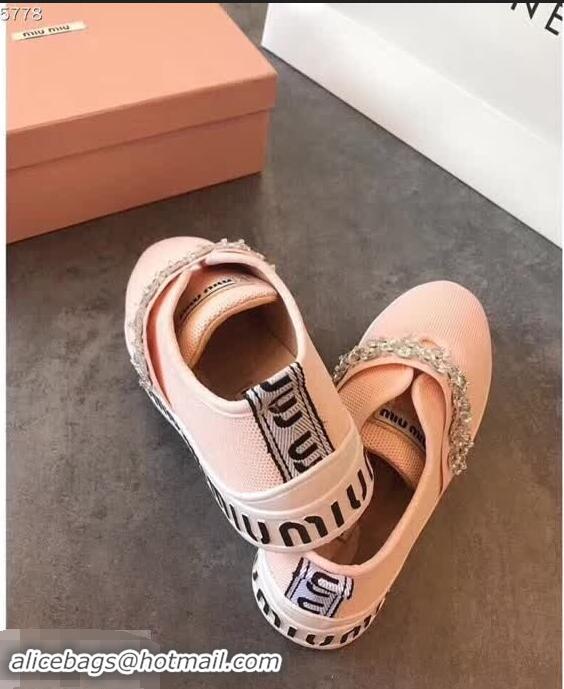 Bulk Discount Miu Miu Slip-on Sneakers Crystals MM8010 Pink