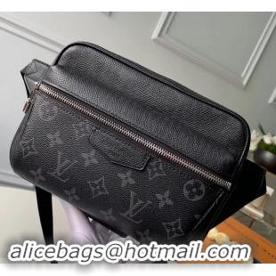 Sumptuous Louis vuitton Outdoor Bumbag black in taiga leather M30245