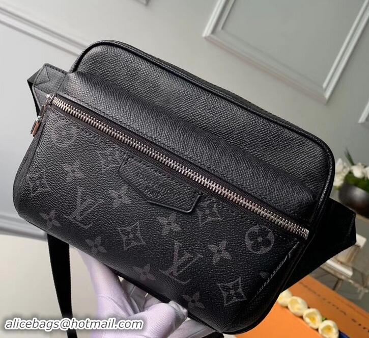 Sumptuous Louis vuitton Outdoor Bumbag black in taiga leather M30245